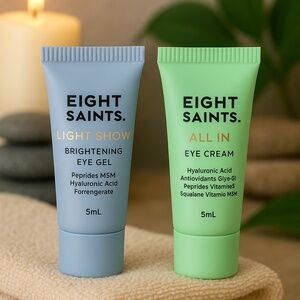 New Eight Saints Eye Cream and Eye Gel Travel Size Mini Tubes - SEALED